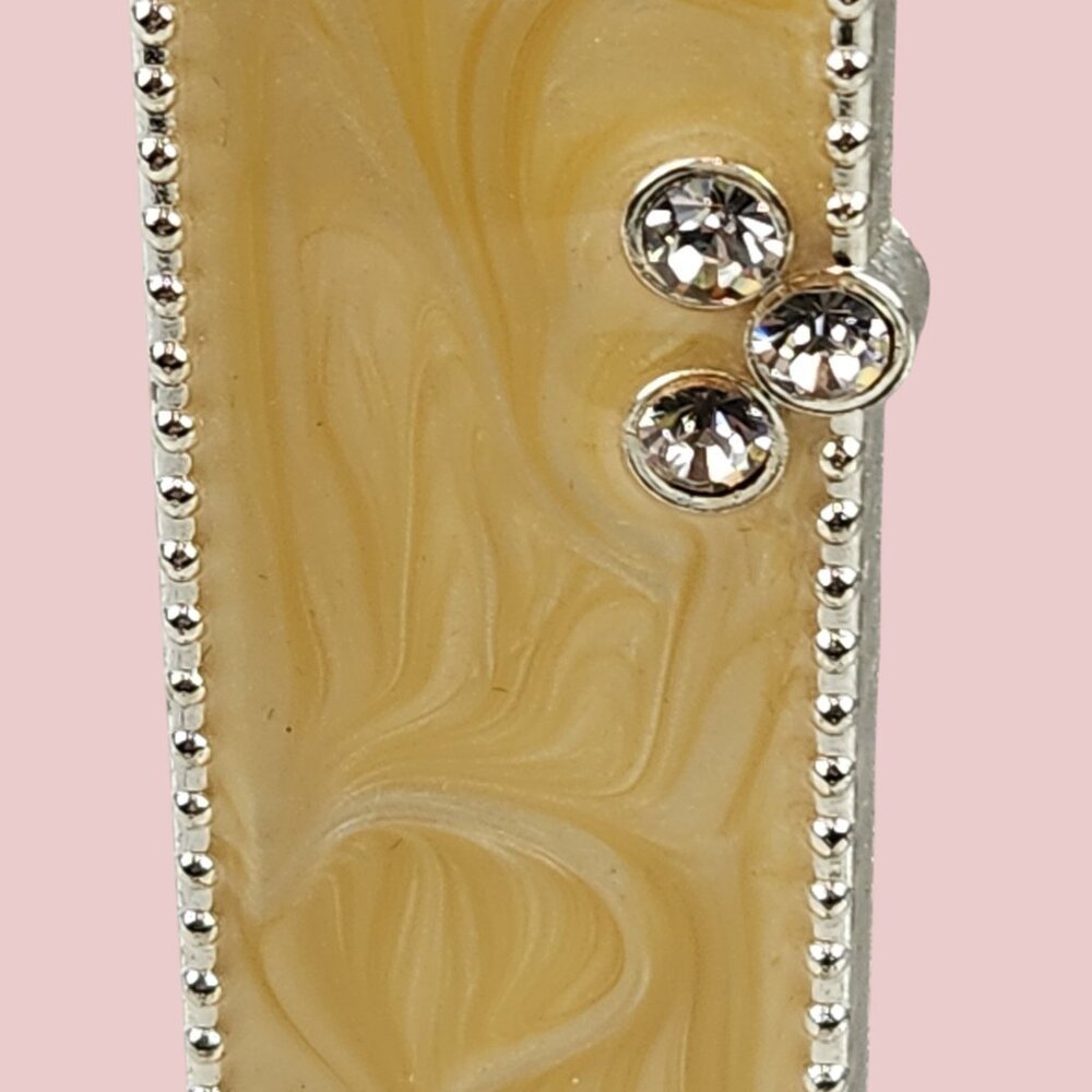 Pair Diana Series 4x6 Photo Frames Marbled Faux Diamonds Pearls Contemporary - Picture 4 of 13